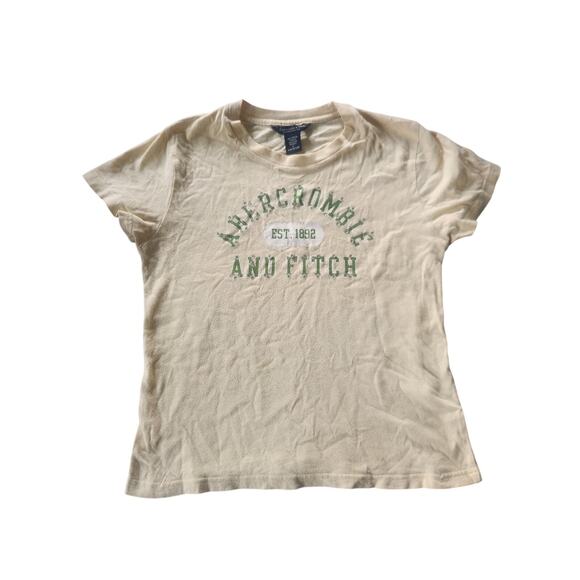 Abercrombie & Fitch Vintage Baby Tee Tshirt Women size Large Faded - Picture 1 of 4
